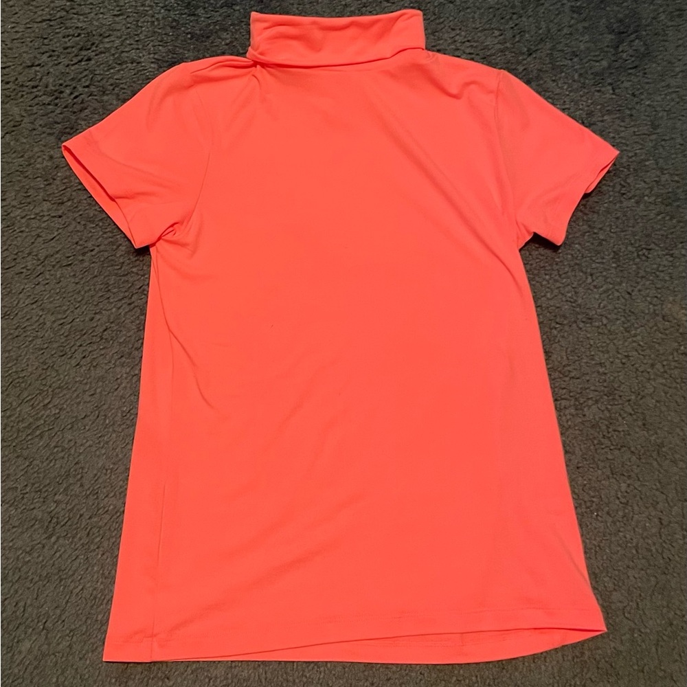 Neon pink turtleneck shirt